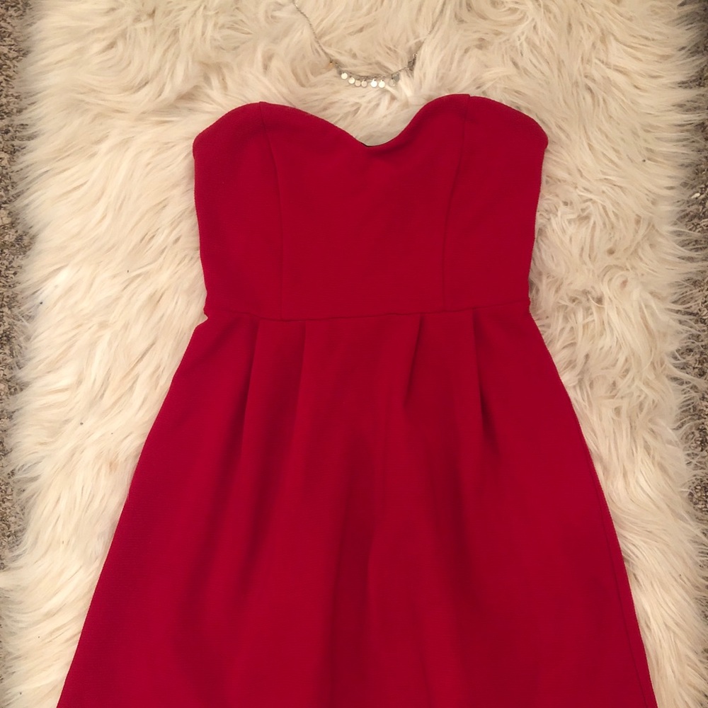 Strapless Red Dress
